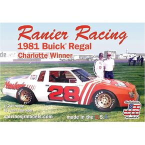 Salvinos JR Model 1/24 NASCAR 1981 Charlotte Winner Buick Regal Bobby Allison 28 Rainier Racing Plastic Model SJMRRB1981C