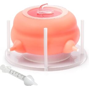 Puppy Feeders for Multiple Puppies, Miracle Nipple with 4 Nipples & Support Base – Perfect Replacement for Nursing Bottles, Puppy Feeder for Newborn Kittens & Puppies, 200ml Capacity(White)