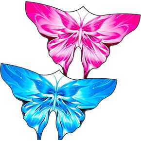 2Pack Butterfly Kites للأطفال والبالغين ، يسهل الطيران للمبتدئين والأطفال الصغار ، مع مقبض سلسلة طائرة ورقية 300 قدم ، طائرة ورقية شاطئية واحدة.