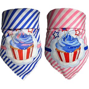 2 حزمة عيد ميلاد الكلب bandanas ، مثلث قابلة للانعكاس الحيوانات الأليفة bib وشاح المنديل ملحقات الأزياء للأولاد والبنات المتوسطة كبيرة ، دائمة مزدوجة ، ناعمة ، قابلة للتعديل