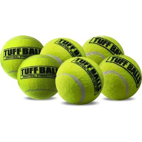 Petsport USA 2.5 "كرات tuff للكلاب المتوسطة [الحيوانات الأليفة آمنة غير سامة لكرات التنس الصناعية لممارسة الرياضة ، وتدريب وقت اللعب والتدريب على الكلاب] (6 حزمة)
