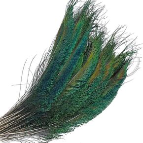 50pcs Natural Peacock Sword Feathers 12-14 Inch for Hat DIY Crafts Arts Wedding Party Home Decor Vase Decoration Floral Arrangements Christmas Tree Ornaments