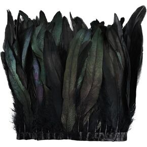 Daieeparty Nature Rooster Tail Feathers-100pcs 8-10inch Long Rooster Tail Feathers Bulk for for Feather Shawl Cape, DIY Sewing Craft Party Clothing Wedding Decoration