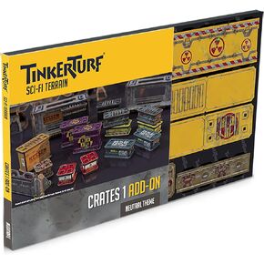 Sci-Fi Terrain: Crates 1 Add-On, Neutral Theme, Sturdy, Affordable, Great-Looking Full-Color Terrain, Quick and Easy to Assemble, Virtually Limitless Setups