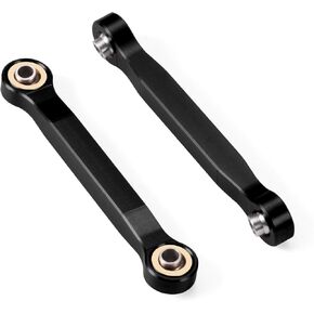 Steering Links Set Aluminium Alloy Steering Linkage for Arrma 1/18 Granite Grom MEGA 380 Brushed 4X4 Monster Truck ARA2102RC Upgrades Parts (Black)