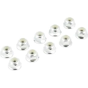 Apex RC Products 4mm Serrated Aluminum Nylon Wheel Nuts Set - 6 Colors to Choose from