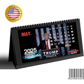 2025 Desk Calendar Donald Trump - New Year Gift - Monthly Desk Calendar 12 Month - Office Gift & Office Decor