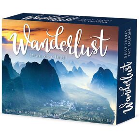 Willow Creek Press Wanderlust Daily 2025 Box/Desk Calendar (5.86" x 4.72")