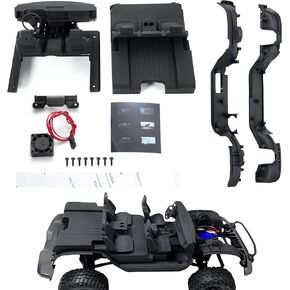 RCHUBAM TRX4M RC Interior Decoration Cooling Fan & Mudguards Set 1/18 RC Car Interior BodyShell Kit Compatible with TRX4M 1/18 RC Crawlers Car Bronco Accessories