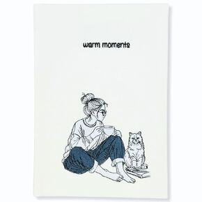 HouseHug EMBROIDERED Notebook Journal for Creative Ideas, 172 Pages A5 Journal for Women, Fabric Hardcover with Embroidery Unique design