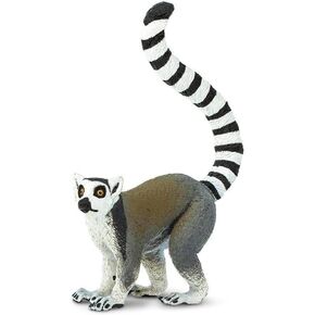 Safari Ltd. Ring-Tailed Lemur Figurine - Lifelike 4" Hand-Painted Wildlife Jungle Figure - Educational Toy for Boys, Girls & Kids Ages 3+