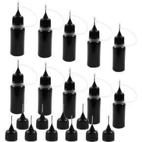 Bivethoi Precision Tip Applicator Bottle,15ml Glue Applicator Bottles, 10 PCS Plastic Needle Tip Squeeze Bottle for Quilling, DIY Paint, Acrylic Painting, Craft, Alcohol Ink and Multi-Purpose Use.