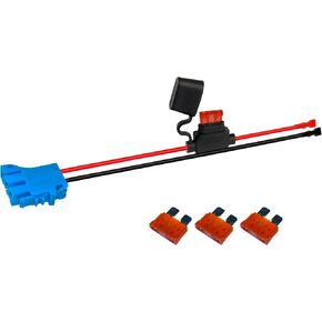 موصل تسخير الأسلاك HQRP متوافق مع PEG-perego 12-Volt SLA بطارية الأطفال ركوب السيارة ، وسلاح 12AWG مع فتيل 4 عبوات ، لليثيوم لايفو 4 وبطاريات محمولة الرصاص والمحولات