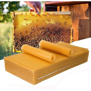 30pcs شمع العسل ، أوراق مؤسسة Bee Hive ، أوراق مؤسسة Beehive Wax ، صفائح عسل العسل شمع العسل لصنع شمعة نحل