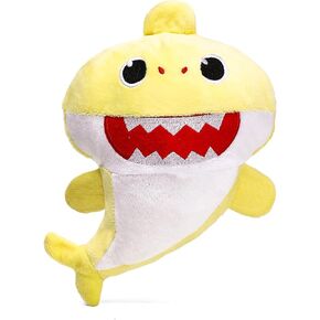 Cute Stuffed Animal Shark, Shark Stuffed Doll - 8.6" Interactive Soft Stuffed Animal Shark Plushie Doll, Shark Christmas Birthday Gift for Home Decor (Yellow)