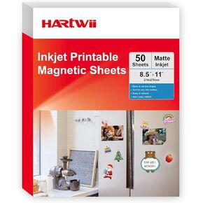 50Sheets Printable Magnetic Sheets Matte Finish for inkjet printer 8.5 x 11 inches Make Refrigerator Photo 13.5mil magnetic printer paper for cricut