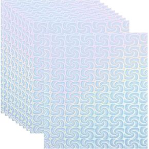 PATIKIL 11.7x8.2" Printable Holographic Sticker Paper, 10Pcs A4 Vinyl Sticker Paper Holographic Glossy Rainbow Waterproof Sticker Paper for Inkjet Laser Printer, Spiral Style