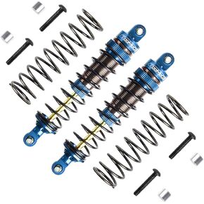 100mm RC Oil Shock Absorber Big Bore Damper for 1/10 Arrma,Slash,BIG ROCK,Stampede,Rustler, Bandit, Ford, Vorteks,1/8 TYPHON,etc. Parts Upgrade Replace（2Pcs）(Blue)
