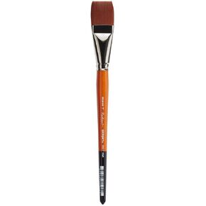KINGART 6550-1 Taklon Wash Paint Brush, Black/Silver/Orange