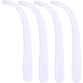 luzen 4Pcs Transparent Acrylic Earring Try on Sticks Ear Stud Hoop Earring Displaying Try on Sticks Curved Strip for Mall, Retail Store and Personal Home use