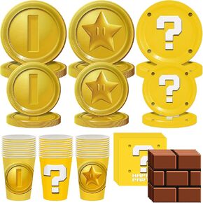 150PCS Birthday Party Decorations, Birthday Party Supplies, Happy Birthday Decorations, for 30 Guests Gold Birthday Party Decorations, Party Supplies, Theme Party Tableware Kit Includes Plates Napkins