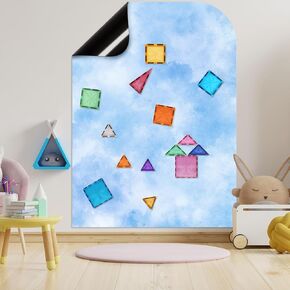 32 x 43 Magnetic Wall Decal Chalkboard Multifunctional Peel and Stick Wall Sticker Adhesive Magnetic Whiteboard Contact Paper for Kids Home Classroom Playroom Office Decor(Blue)