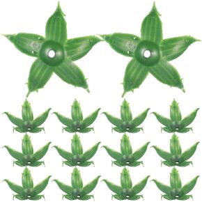 TEHAUX 120pcs Artificial Flower Calyxes, Plastic Flower Sepals Simulation Flower Sepals Receptacles for Bouquet Flower Arrangement Supplies