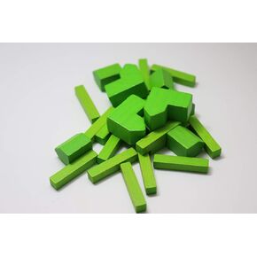 Lime Green Wood Replacement Pieces for Settlers of Catan