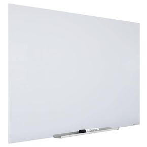 Quartet Glass Whiteboard, Magnetic Dry Erase Board, Wall Mounted Whiteboard for Office, School and Home, 48" W x 36" H, White (Q25F01IMW)