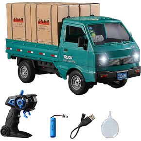 1:16 RC Crawler with Light Spray, 2.4Ghz Remote Controlled Transport Car for Boys - Rear Compartment Transport Goods