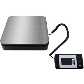 Shipping Scale, 110 LB Highly Accurate Stainless Steel Digital Postal Scale with Hold/Tare/LCD Display, Lightweight Digital Postage Scale for Postage, Industrial, Laundry, Warehouse, Kitchen