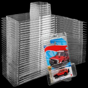 30 Pcs Clear Protector Cases Model Car Clamshell Cases Display Case Clear Protective Packs Car Blister Pack Covers Compatible with Hot-Wheels for Storage, 7.5 x 5 x 2 Inch
