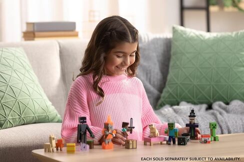 Mattel Minecraft Action Figure & Accessories 2 عبوة مع Steve في مقياس 3.25 بوصة ، مجموعة لعبة قابلة للتحصيل in Saudi Arabia