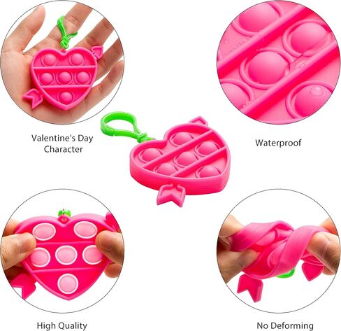 Joyin 12 PCS Valentine Pop Bubble Toys -chiewkain ، وضغط تخفيف الإجهاد للأطفال البالغين ، وفضل حفلات عيد الحب ، وهدايا عيد الحب ، وتبادل عيد الحب في الفصل الدراسي in Kuwait