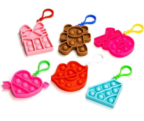 Joyin 12 PCS Valentine Pop Bubble Toys -chiewkain ، وضغط تخفيف الإجهاد للأطفال البالغين ، وفضل حفلات عيد الحب ، وهدايا عيد الحب ، وتبادل عيد الحب في الفصل الدراسي in Kuwait