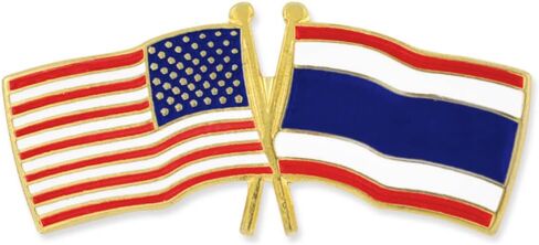 PinMart‘s USA and Canada Crossed Friendship Flag Enamel Lapel Pin - Country Flags Pins For Hats, Jackets, and Backpacks in Saudi Arabia