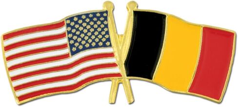 PinMart‘s USA and Canada Crossed Friendship Flag Enamel Lapel Pin - Country Flags Pins For Hats, Jackets, and Backpacks in Saudi Arabia