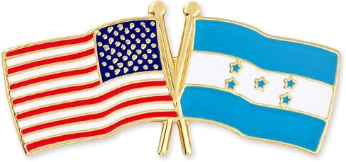 PinMart‘s USA and Canada Crossed Friendship Flag Enamel Lapel Pin - Country Flags Pins For Hats, Jackets, and Backpacks in Saudi Arabia