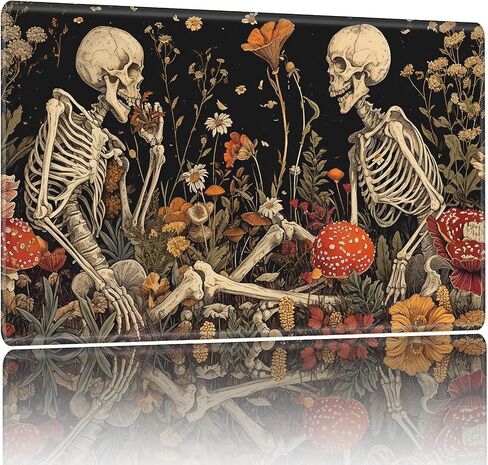 Playmat for MTG ، حصيرة اللعبة 27.5 × 15.74 بوصة ، ودعم غير متكافئ TCG وحصيرة ألعاب اللوح للبطاقات ، والفطر المكتبي Mousepad Skull in Kuwait