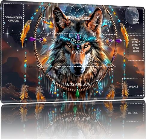 Playmat for MTG ، حصيرة اللعبة 27.5 × 15.74 بوصة ، ودعم غير متكافئ TCG وحصيرة ألعاب اللوح للبطاقات ، والفطر المكتبي Mousepad Skull in Kuwait