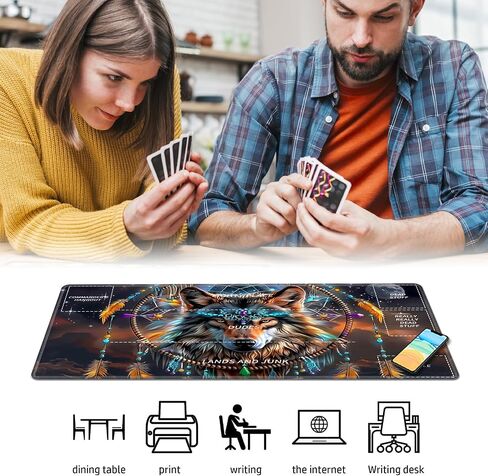 Playmat for MTG ، حصيرة اللعبة 27.5 × 15.74 بوصة ، ودعم غير متكافئ TCG وحصيرة ألعاب اللوح للبطاقات ، والفطر المكتبي Mousepad Skull in Kuwait