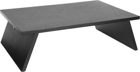 U Brands Zen Monitor Stand, Desktop Accessories, Black, 16.93" L x 11.02" H x 1.3 W in Kuwait