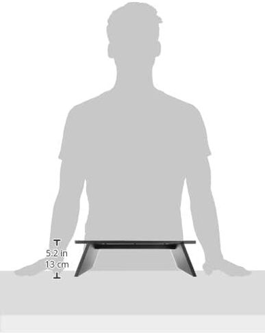 U Brands Zen Monitor Stand, Desktop Accessories, Black, 16.93" L x 11.02" H x 1.3 W in Kuwait