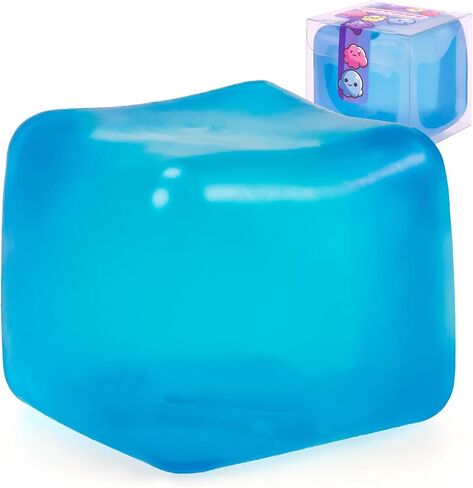 Sensory Stress Cube – High-Density Gel Filled Squishy Toy for Kids & Adults, Calming Anxiety Relief, Fidget Stress Ball, Autism-Supportive, 1-Pack in Blue in Saudi Arabia