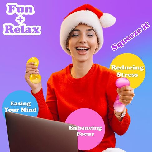 Sensory Stress Cube – High-Density Gel Filled Squishy Toy for Kids & Adults, Calming Anxiety Relief, Fidget Stress Ball, Autism-Supportive, 1-Pack in Blue in Saudi Arabia