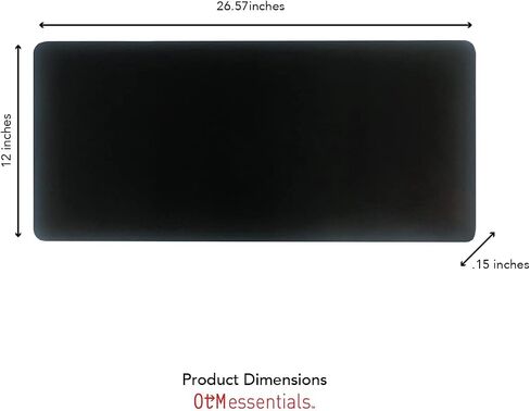 OTM Essentials University of Georgia Classic Cloth Desk Mat, Durable Office Supplies, Non-Slip Base, Responsive Desk Pad with Smooth Cloth Surface, Black in Saudi Arabia