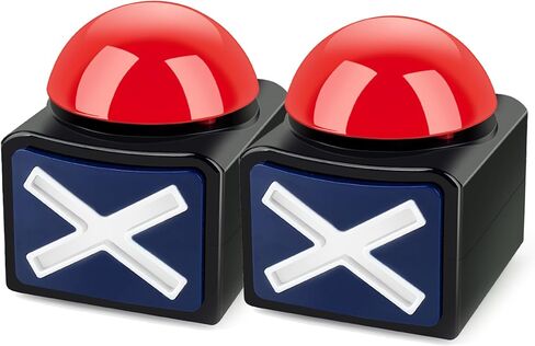2PCS Game Buzzers for Trivia Games with Lights and Sound, Answer Buzzers Party Button for Game Quiz Family Classroom in Saudi Arabia