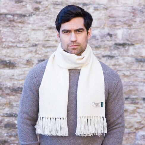 Mucros Weavers Alpaca Irish Scarf – Black And Gray Herringbone, Gray, One size in Saudi Arabia
