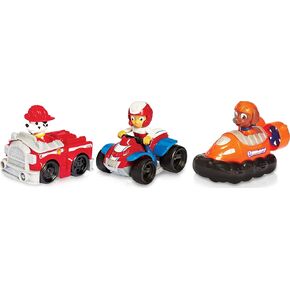 Paw Patrol Racers 3 Pack Vehicle Set, Ryder, Zuma, Marshall