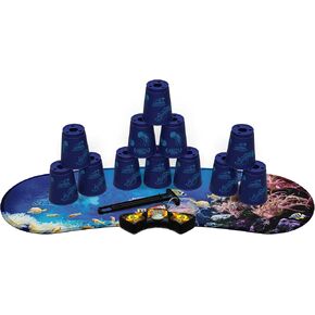 Speed Stacks | Sport Stacking Competitor - Jellyfish Set and Reef Mat - 12 Cups, Holding stem, with GX Timer and mat | WSSA Approved